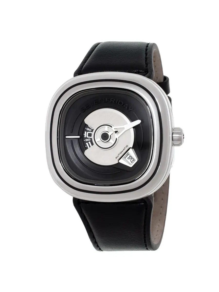 Мужские часы Sevenfriday Pe Automatic с черным циферблатом PE1/01