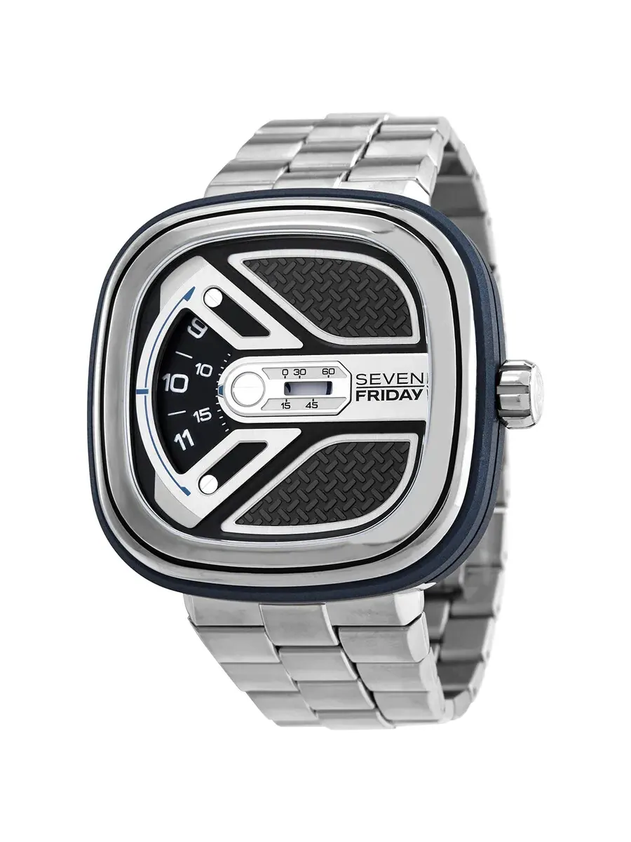 Sevenfriday Urban Explorer Автоматические мужские часы с черным циферблатом M1B/01M — изображение 1 из 3, оттенок серебряный