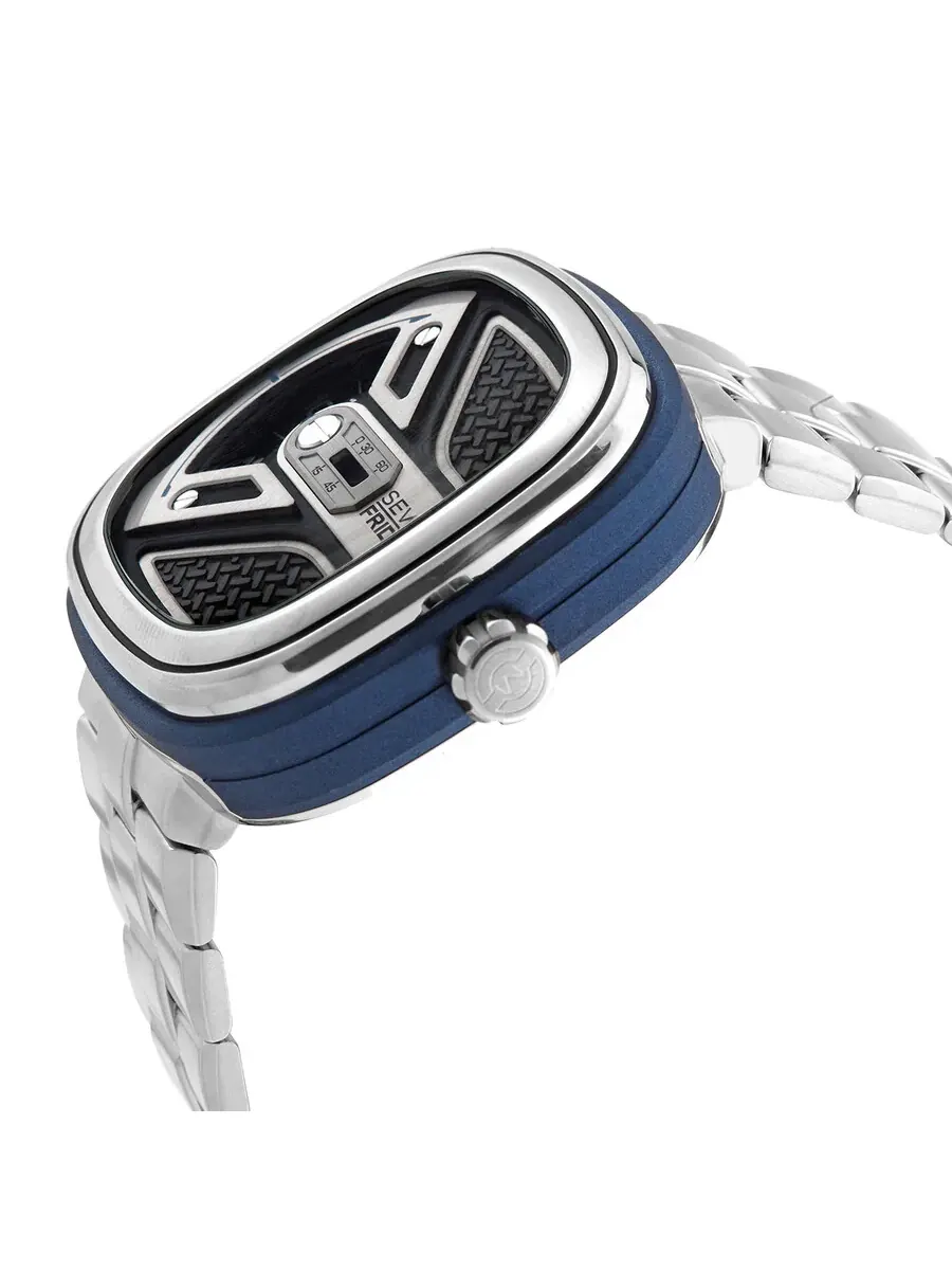 Sevenfriday Urban Explorer Автоматические мужские часы с черным циферблатом M1B/01M — изображение 2 из 3, оттенок серебряный