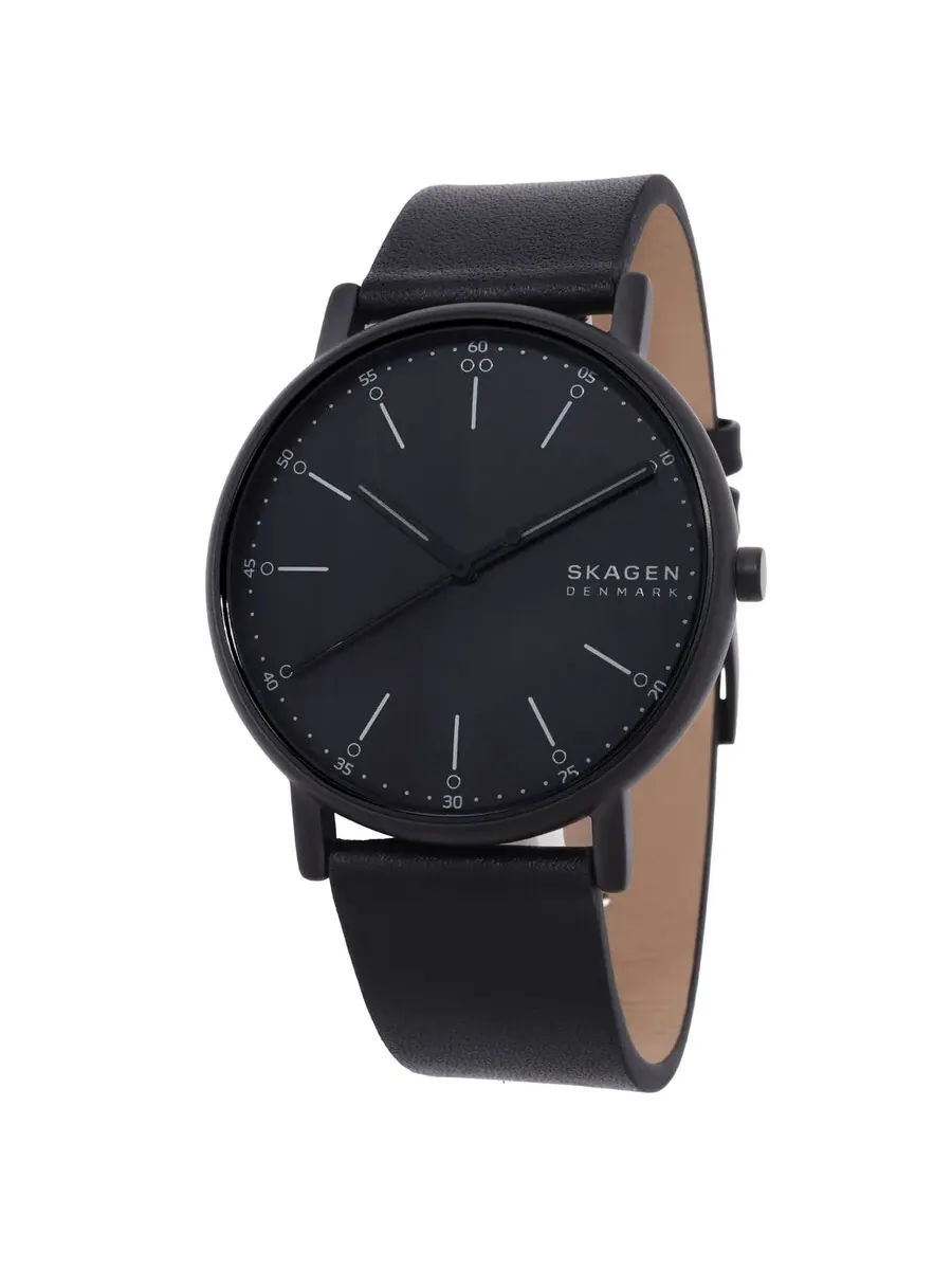 Мужские часы Skagen Signatur с черным циферблатом SKW6902 — черный