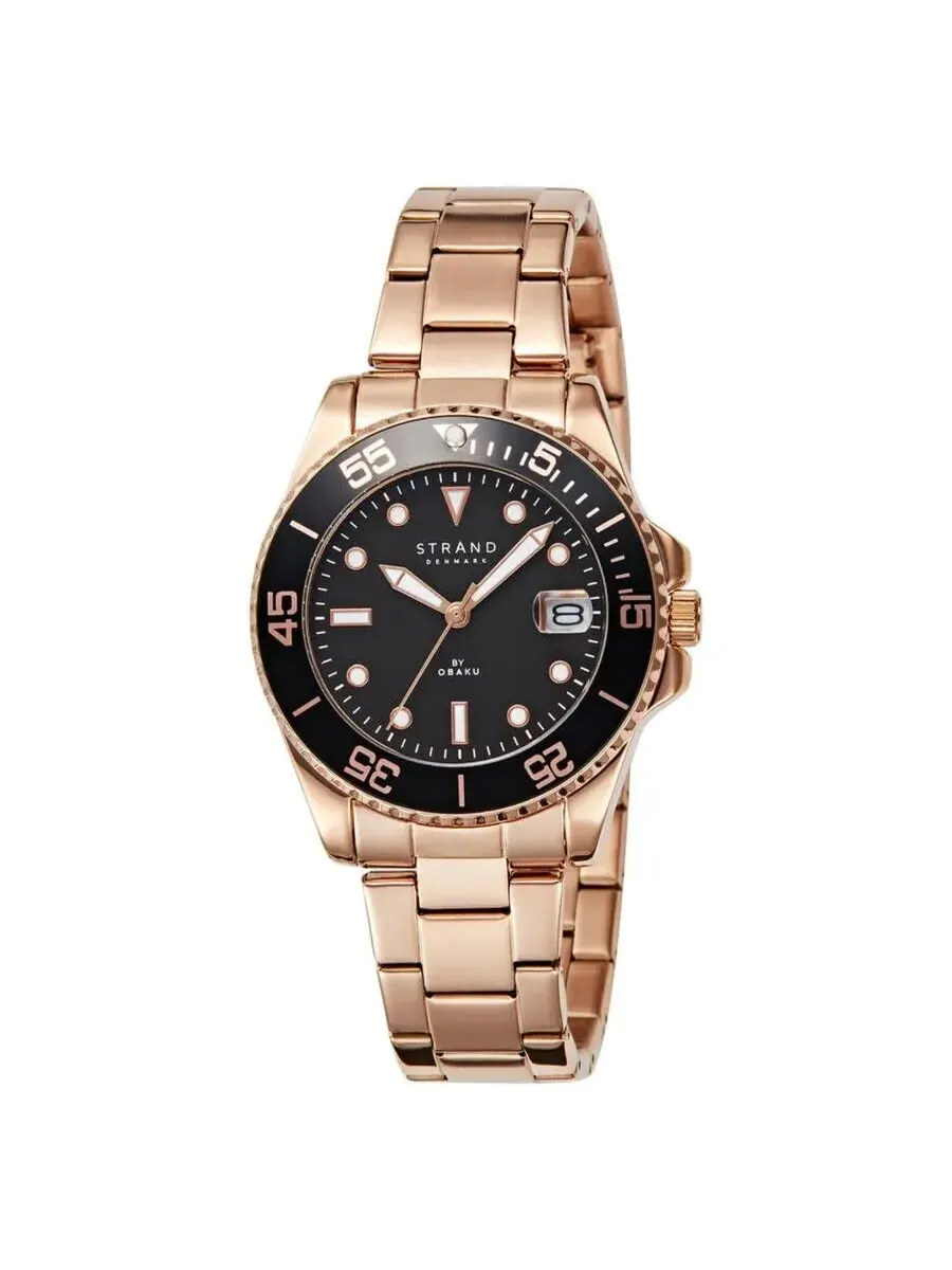 Часы женские Strand от Obaku Bondi с кварцевым механизмом, черным циферблатом S727LDVBSV Strand By Obaku — изображение 1 из 1