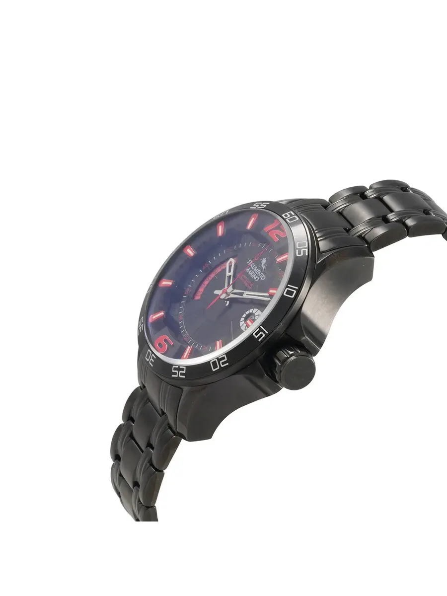 Мужские часы Strumento Marino Hurricane 3 Hands Bracelet Quartz с черным циферблатом SM116MB/BK/NR/RS — изображение 2 из 3