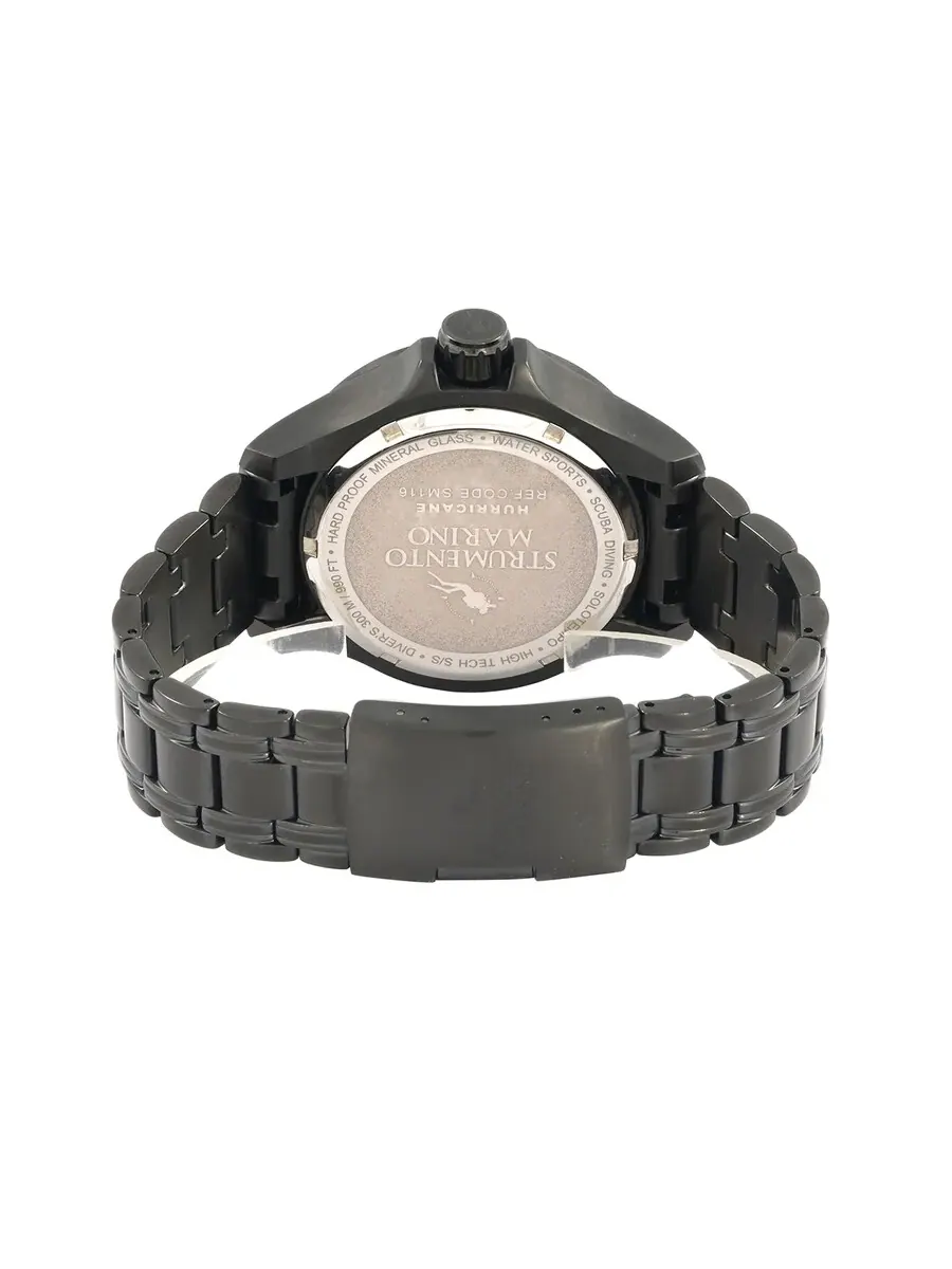 Мужские часы Strumento Marino Hurricane 3 Hands Bracelet Quartz с черным циферблатом SM116MB/BK/NR/RS — изображение 3 из 3