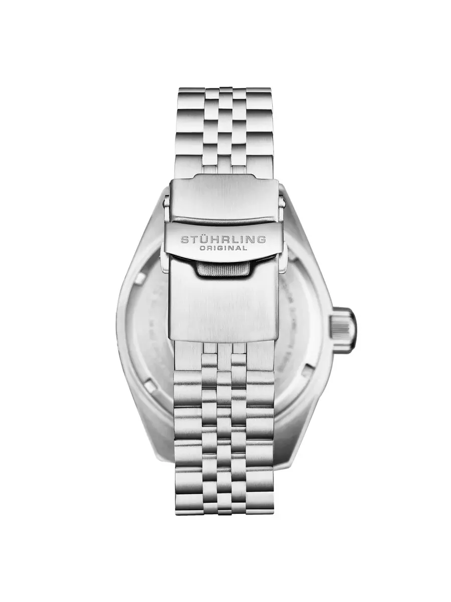 Мужские часы Stuhrling Original Aquadiver Automatic с черным циферблатом M18017 — изображение 3 из 4, оттенок синий