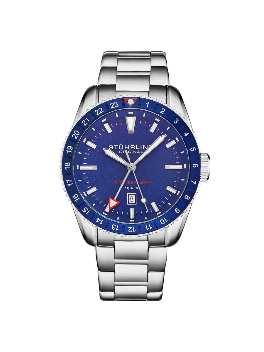 Мужские часы Stuhrling Original Aquadiver Quartz с синим циферблатом M17219 — изображение 1 из 6, оттенок синий
