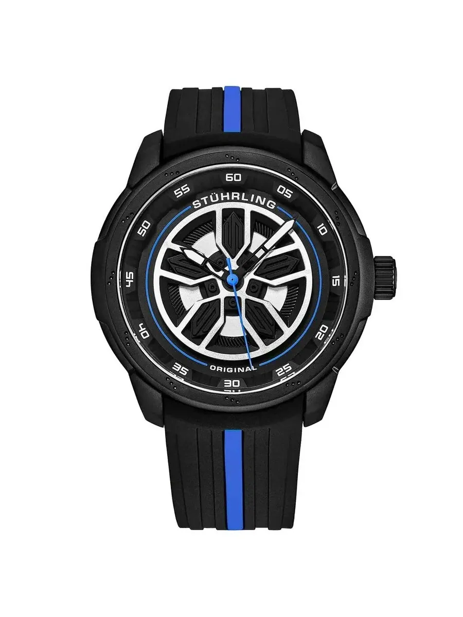Мужские часы Stuhrling Original Aviator с черным циферблатом M15580 — изображение 1 из 1, оттенок черный
