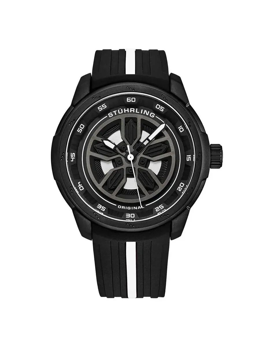 Мужские часы Stuhrling Original Aviator с черным циферблатом M15581 — изображение 1 из 1, оттенок черный