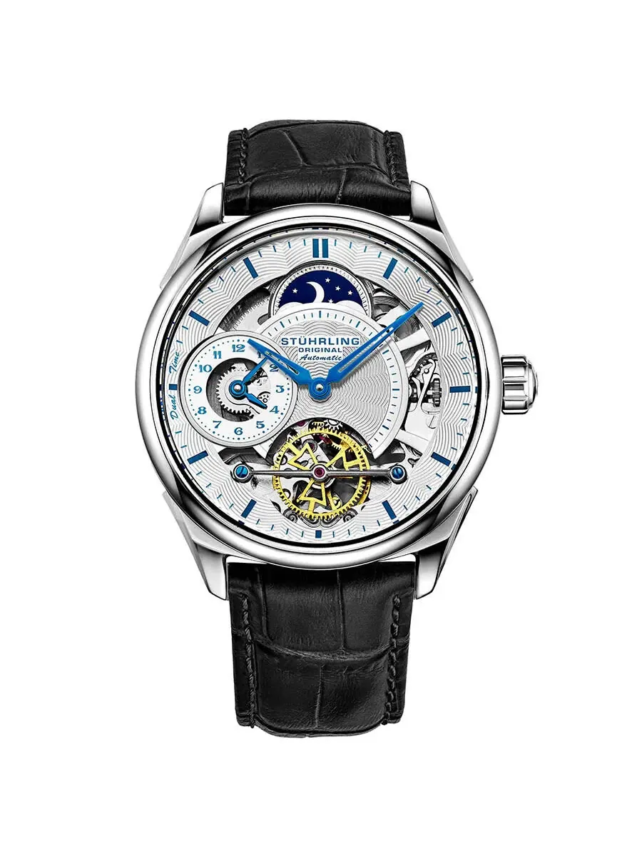 Мужские часы Stuhrling Original Legacy Automatic с серебристым циферблатом M13525 — изображение 1 из 4, оттенок серебряный