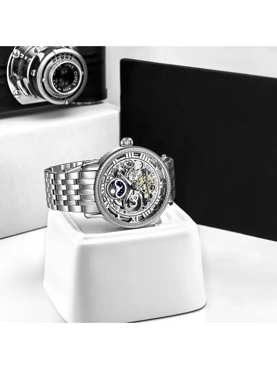Мужские часы Stuhrling Original Legacy Automatic с серебристым циферблатом M13573 — изображение 3 из 4, оттенок серебряный