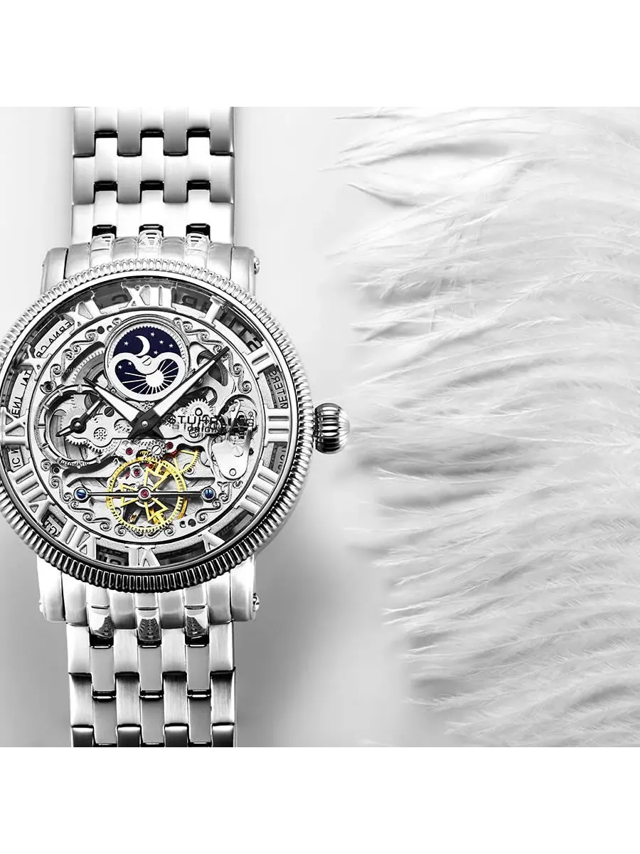 Мужские часы Stuhrling Original Legacy Automatic с серебристым циферблатом M13573 — изображение 4 из 4, оттенок серебряный