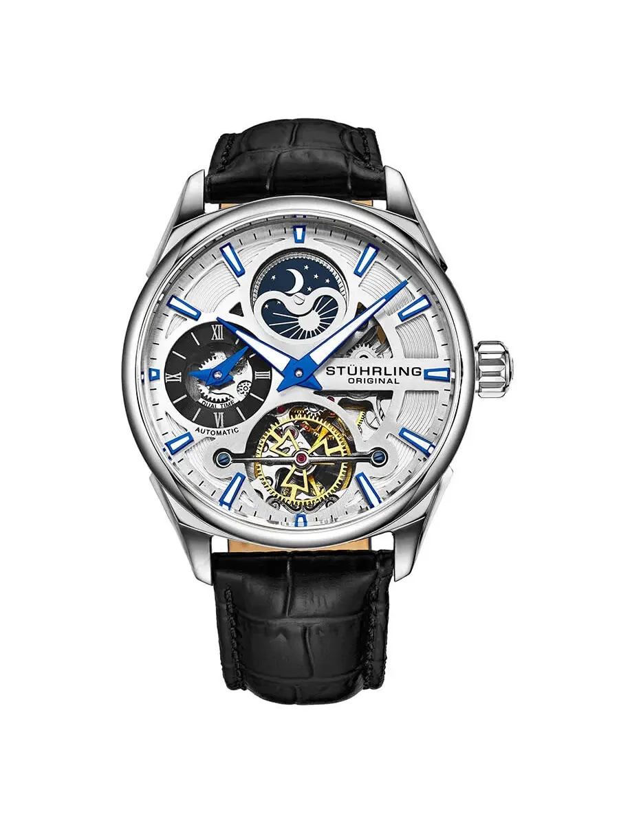 Мужские часы Stuhrling Original Legacy Automatic с серебристым циферблатом M13598 — изображение 1 из 4, оттенок серебряный