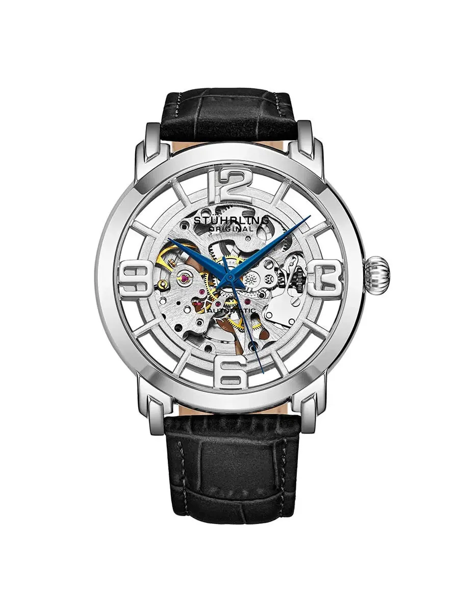 Мужские часы Stuhrling Original Legacy Automatic с серебристым циферблатом M13634 — изображение 1 из 1, оттенок серебряный
