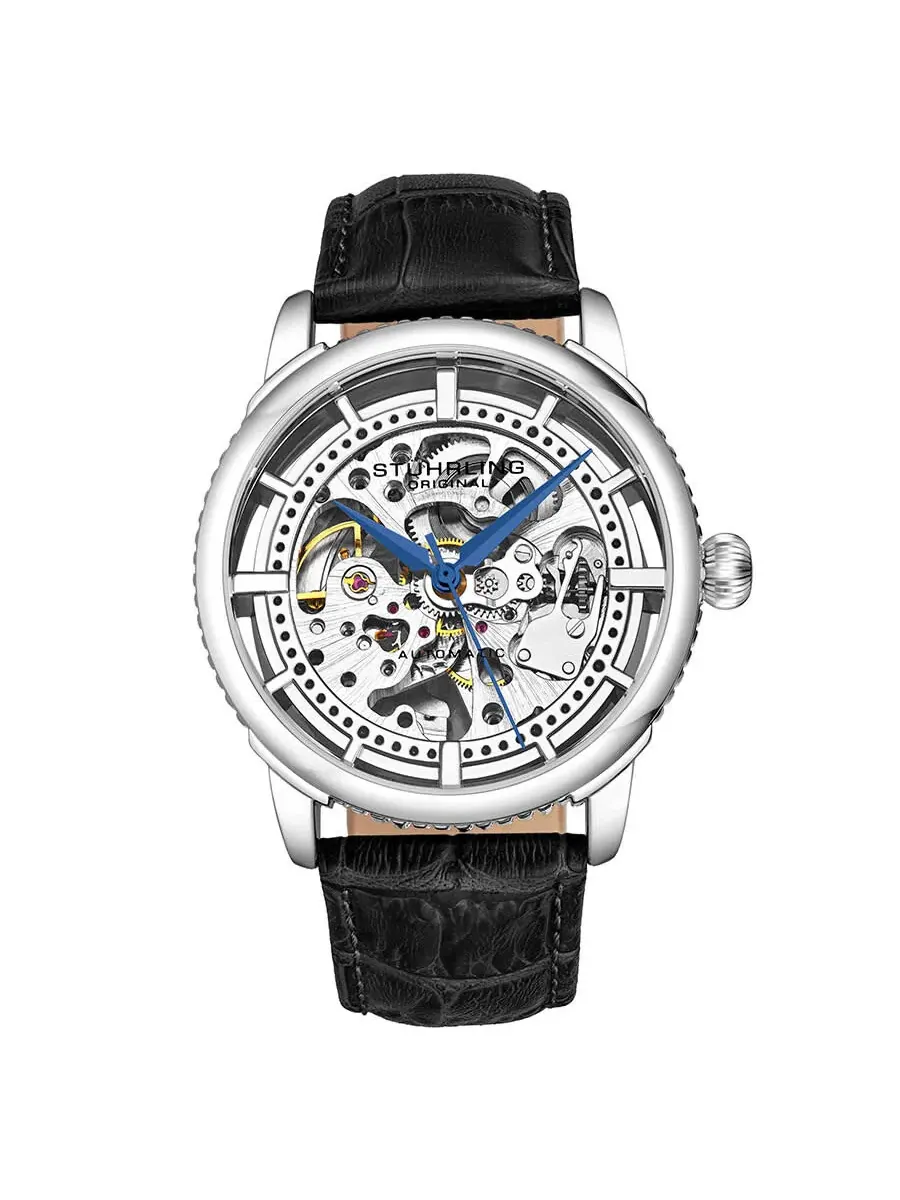 Мужские часы Stuhrling Original Legacy Automatic с серебристым циферблатом M13640 — изображение 1 из 3, оттенок серебряный