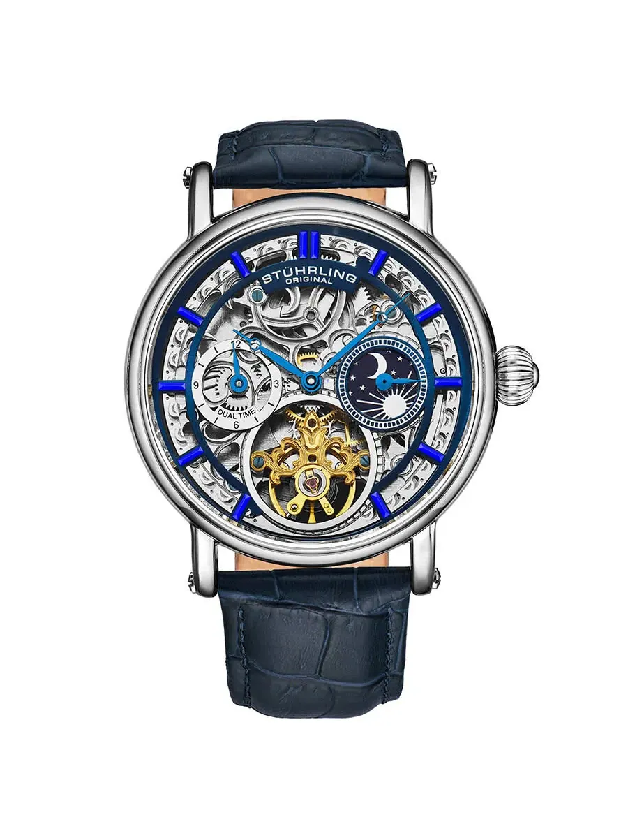 Мужские часы Stuhrling Original Legacy Automatic Skeleton Dial M13580 — изображение 1 из 2, оттенок серебряный