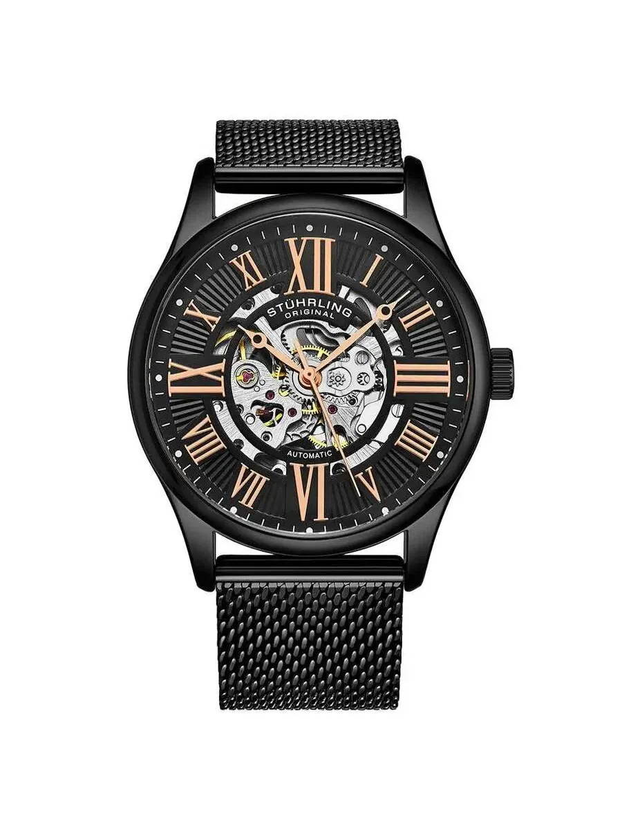 Мужские часы Stuhrling Original Legacy с черным циферблатом M15953 — изображение 1 из 1, оттенок черный