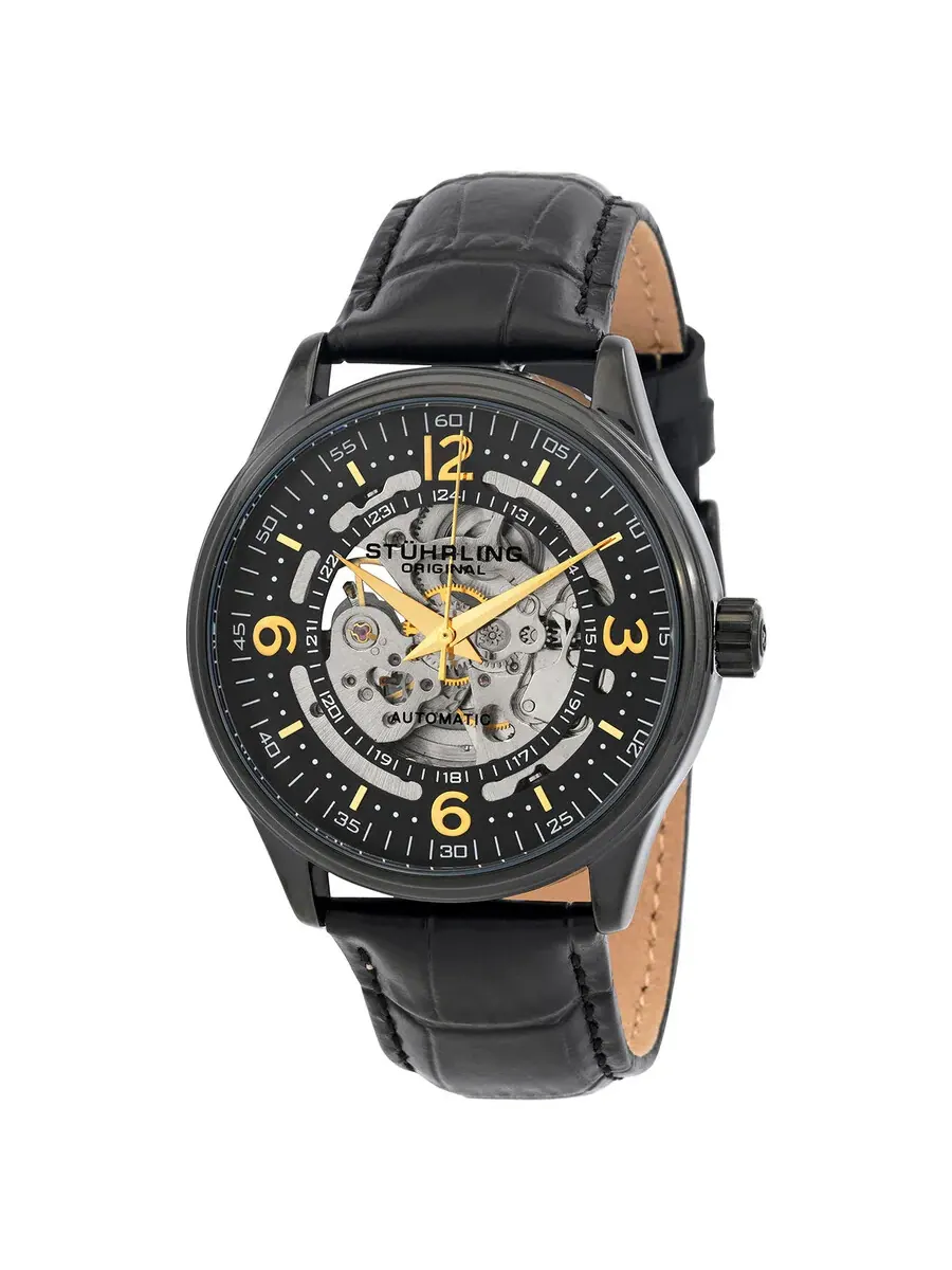 Мужские часы Stuhrling Original Legacy с черным циферблатом M15745 — изображение 1 из 3, оттенок черный