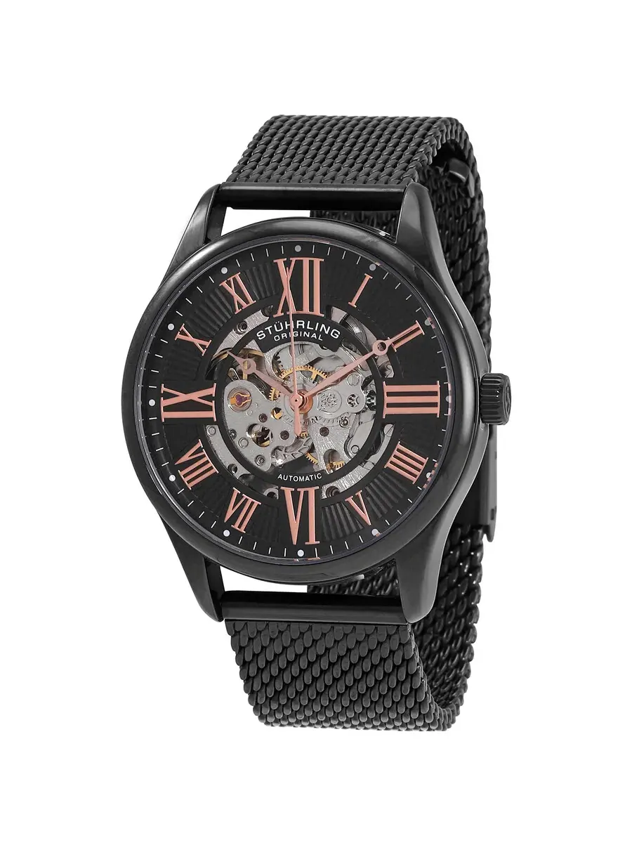 Мужские часы Stuhrling Original Legacy с черным циферблатом M15954 — изображение 1 из 3, оттенок черный