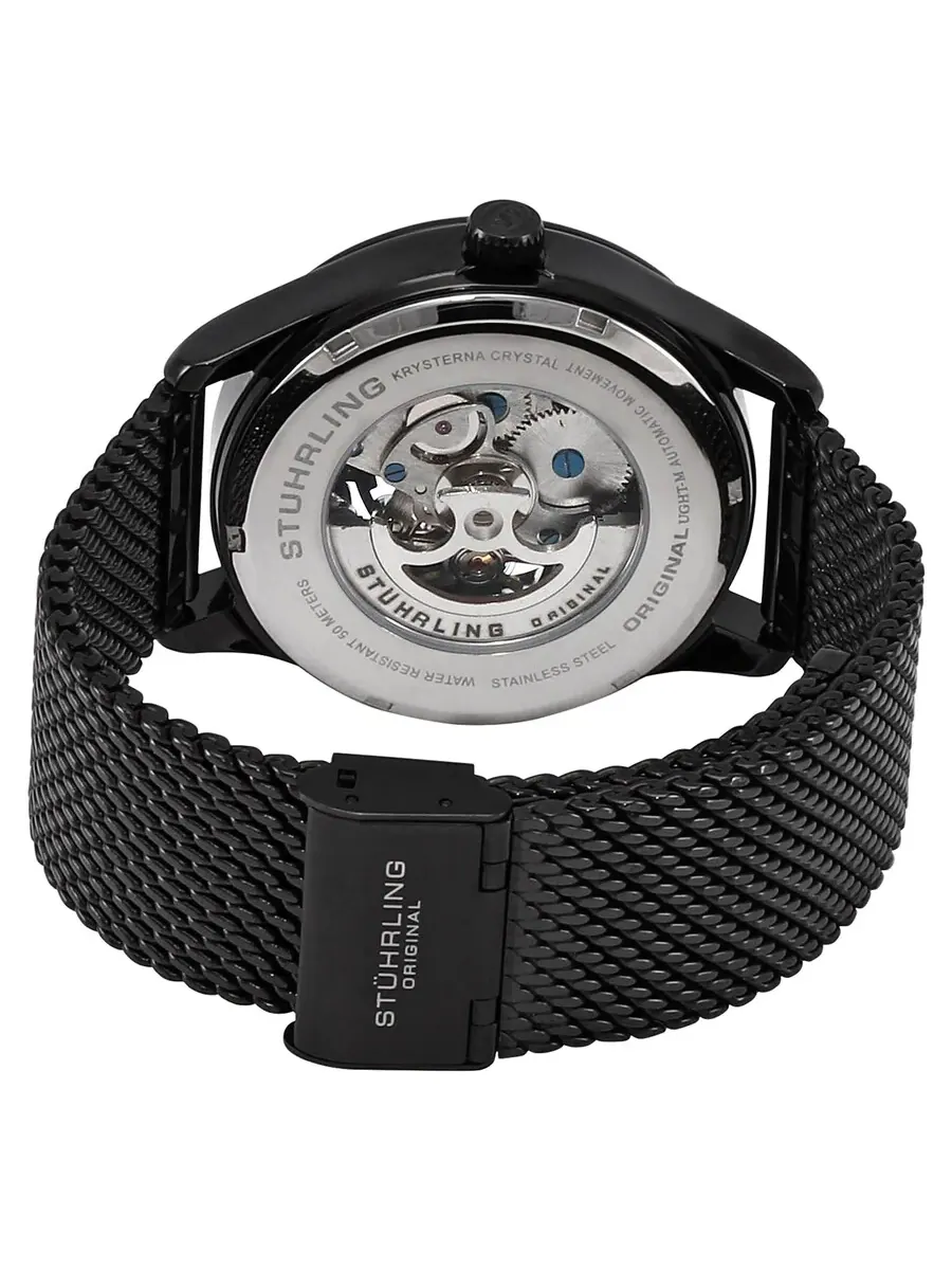 Мужские часы Stuhrling Original Legacy с черным циферблатом M15954 — изображение 3 из 3, оттенок черный