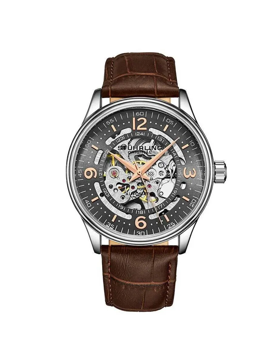 Мужские часы Stuhrling Original Legacy с серым циферблатом M15744 — изображение 1 из 1, оттенок серебряный