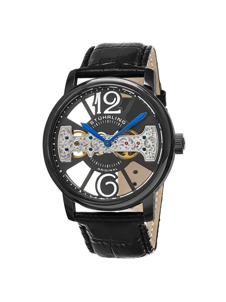 Мужские часы Stuhrling Original Legacy с циферблатом цвета пушечного металла M15447 — изображение 1 из 1, оттенок серый