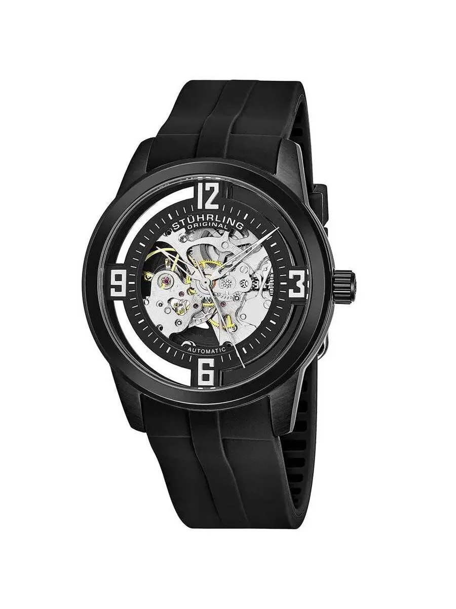 Мужские часы Stuhrling Original Legacy с серебристым циферблатом M15490 — изображение 1 из 1, оттенок черный