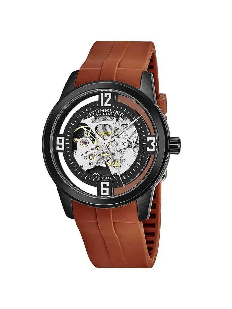 Мужские часы Stuhrling Original Legacy с серебристым циферблатом M15489 — изображение 1 из 1, оттенок черный