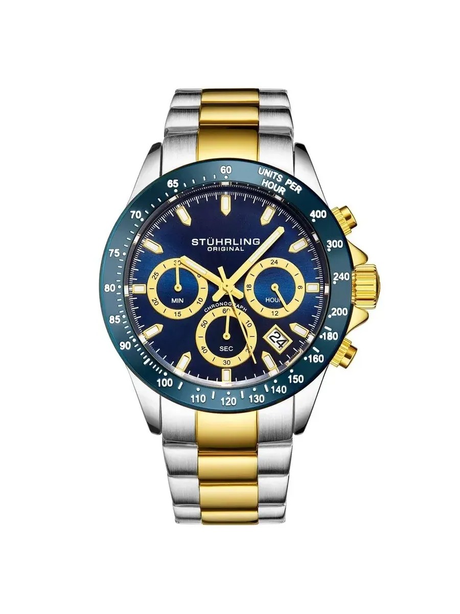 Мужские часы Stuhrling Original Monaco с синим циферблатом M15972 — изображение 1 из 1, оттенок синий
