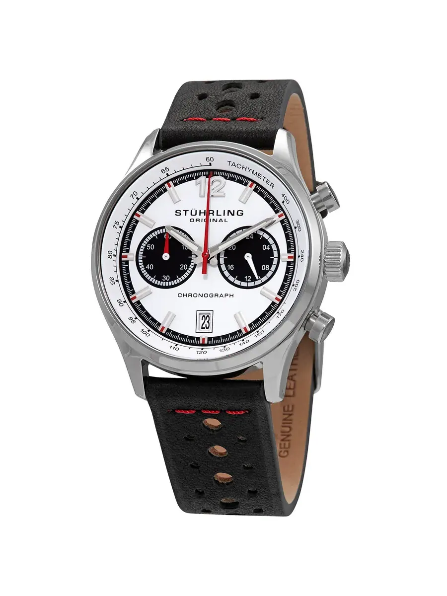 Мужские часы Stuhrling Original Monaco с белым циферблатом M15559 — изображение 1 из 3, оттенок серебряный