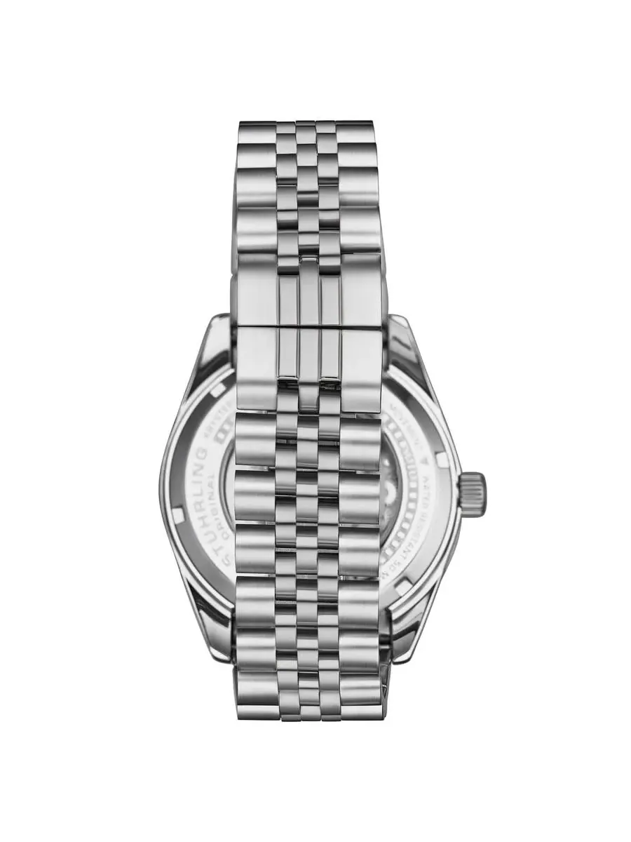 Мужские часы Stuhrling Original Symphony Automatic с зеленым циферблатом M18241 — изображение 2 из 2, оттенок серебряный