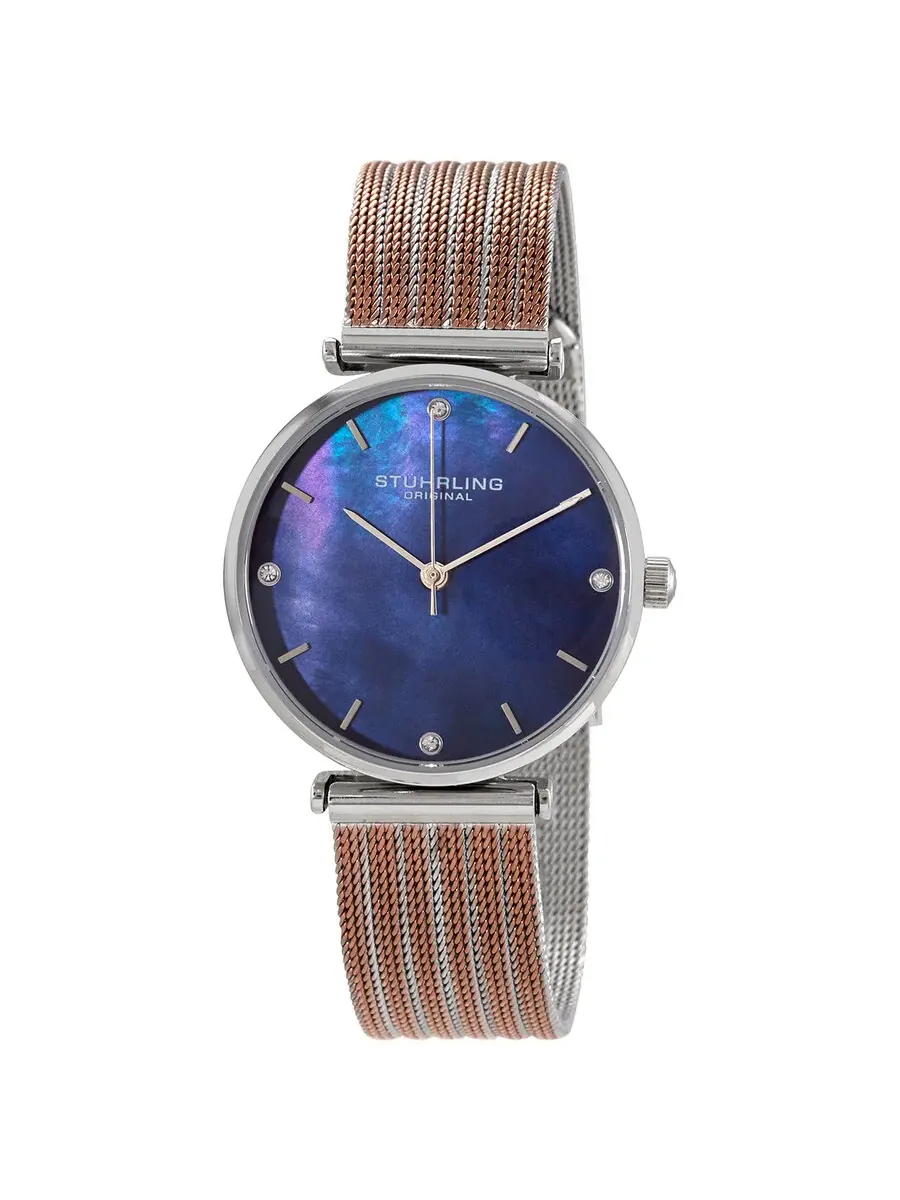 Женские часы Stuhrling Original Symphony с синим циферблатом M15667 — изображение 1 из 3, оттенок серебряный