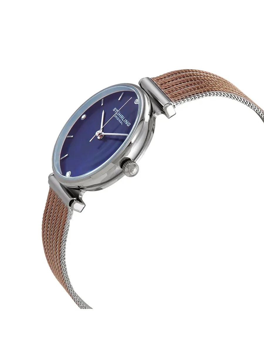 Женские часы Stuhrling Original Symphony с синим циферблатом M15667 — изображение 2 из 3, оттенок серебряный