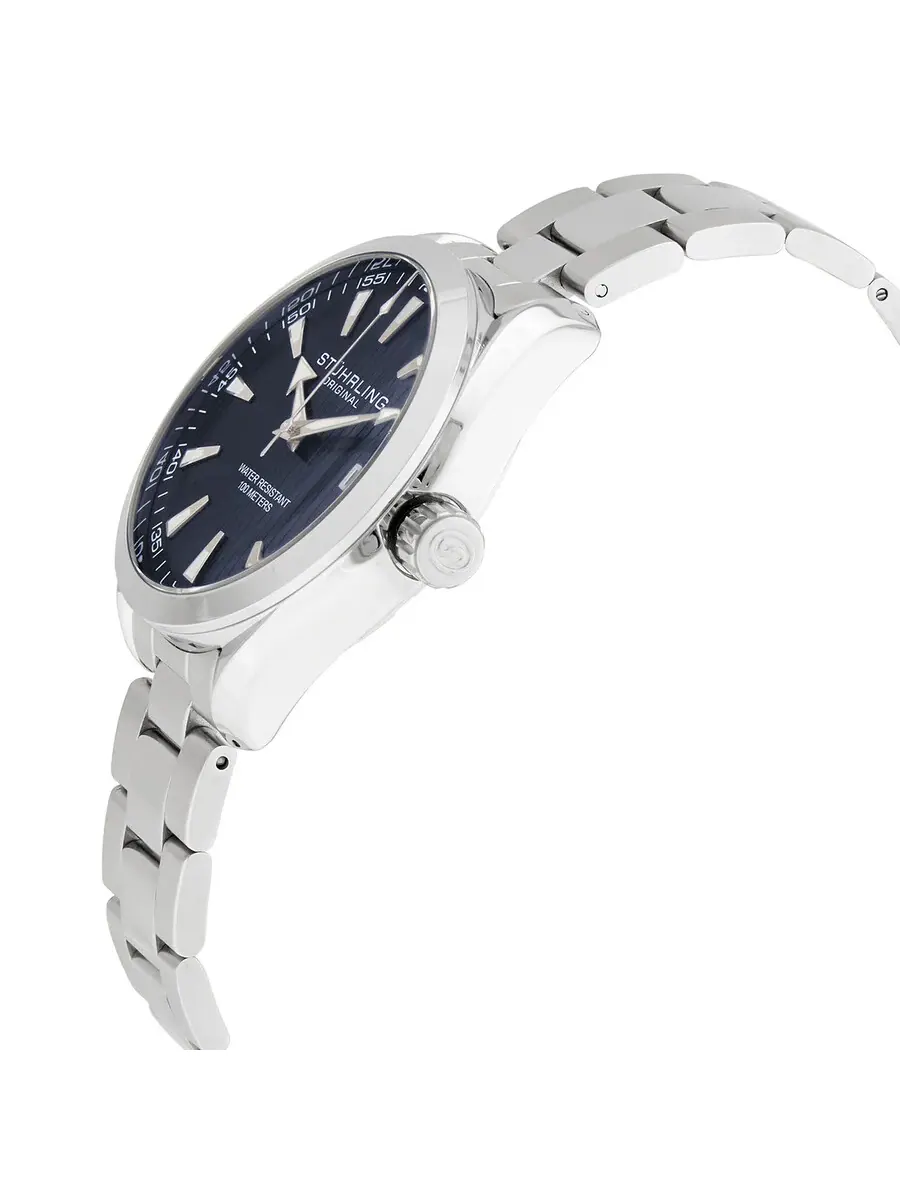 Мужские часы Stuhrling Original Symphony с синим циферблатом M15789 — изображение 2 из 3, оттенок серебряный