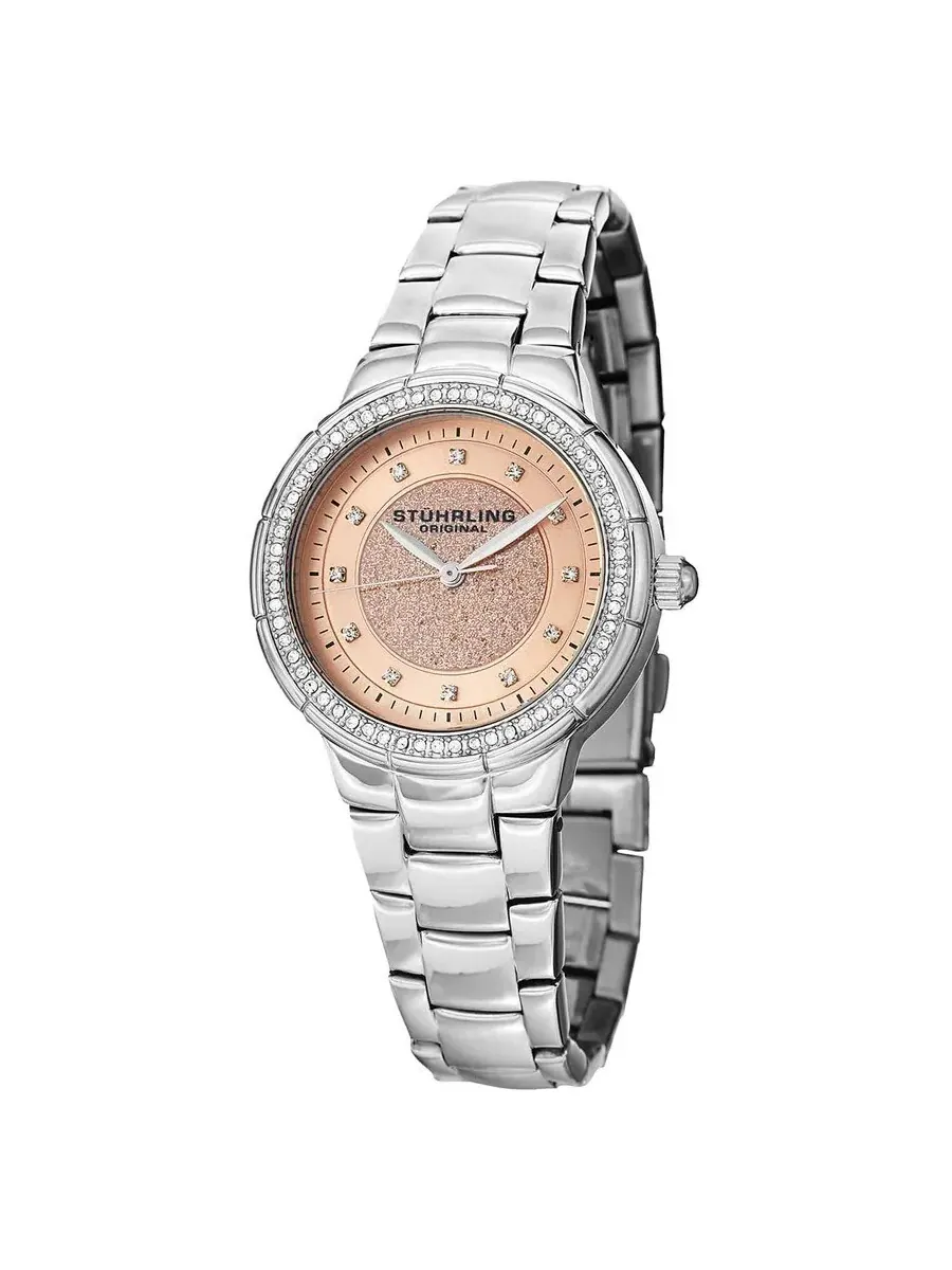 Женские часы Stuhrling Original Symphony с розовым циферблатом M15479 — изображение 1 из 1, оттенок серебряный