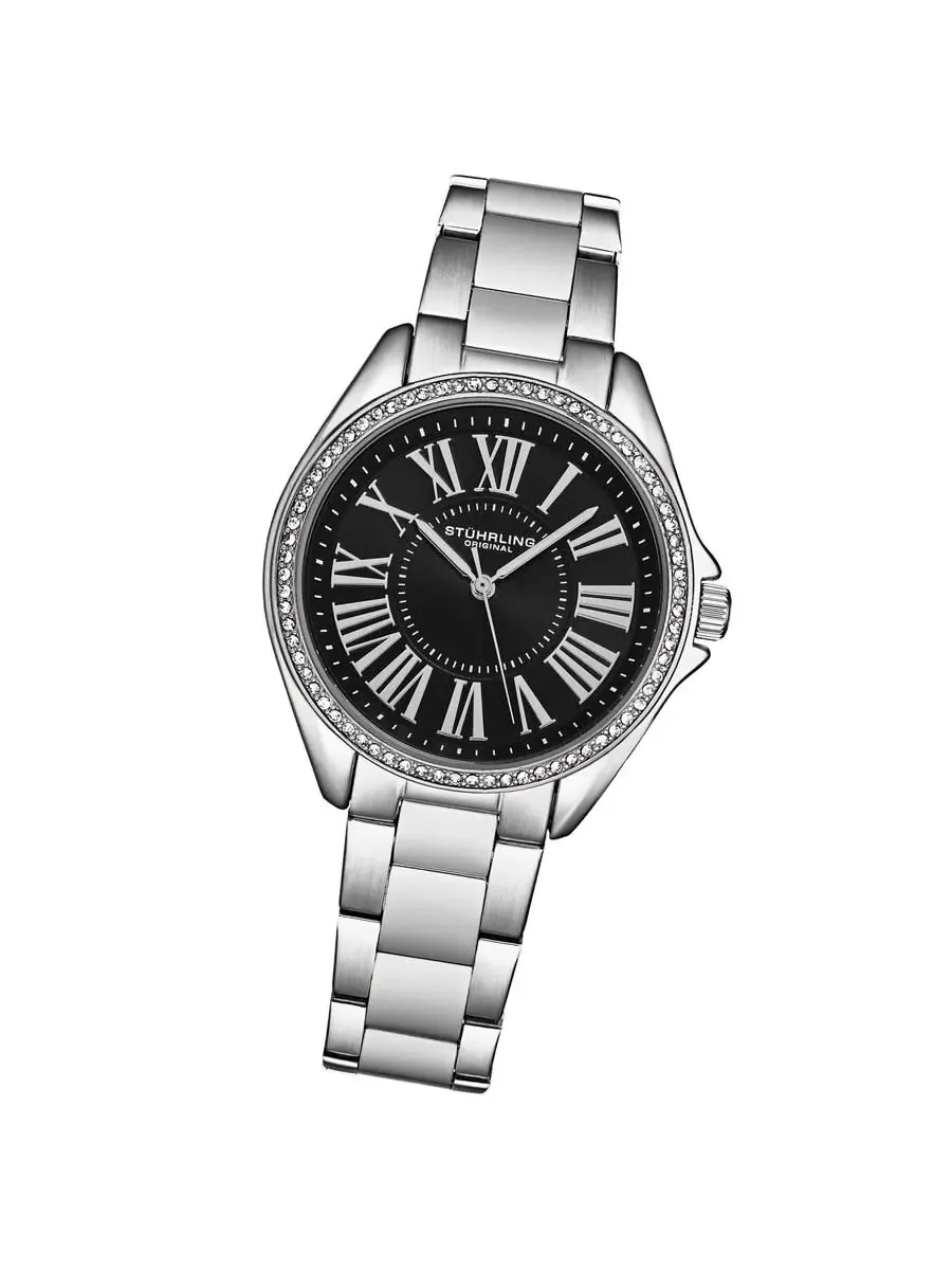 Женские кварцевые часы Stuhrling Original Symphony с черным циферблатом, модель M17191 — изображение 2 из 3
