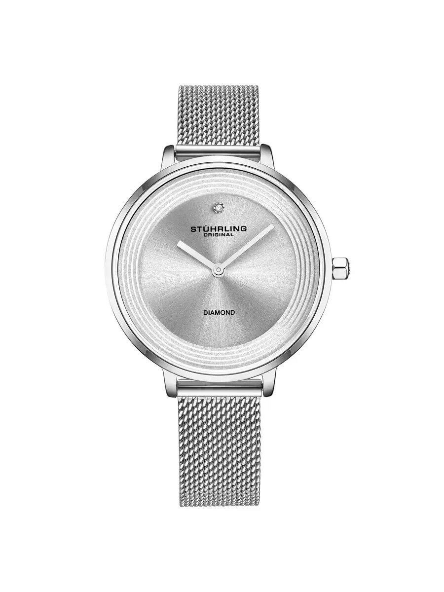 Женские часы Stuhrling Original Symphony Quartz с серебристым циферблатом M16765 — изображение 1 из 2, оттенок серебряный