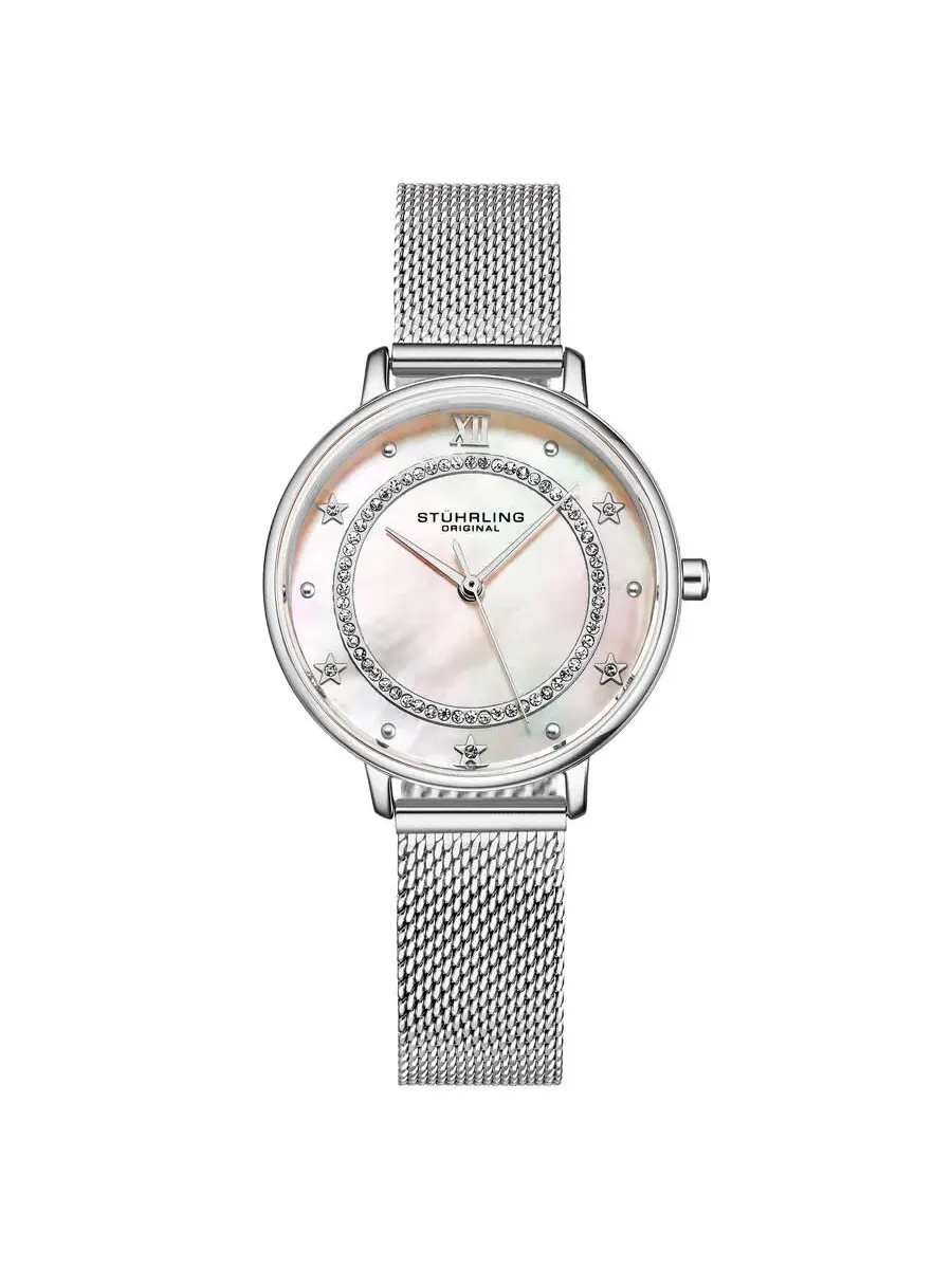 Женские часы Stuhrling Original Symphony Quartz с серебристым циферблатом M16791 — изображение 1 из 4, оттенок серебряный