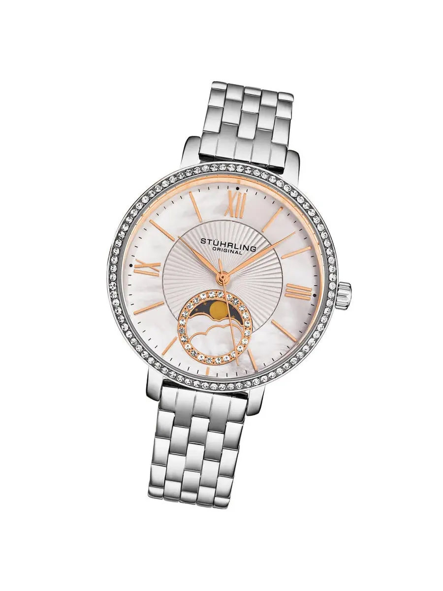 Женские часы Stuhrling Original Symphony Quartz с серебристым циферблатом M17986 — изображение 2 из 3, оттенок серебряный