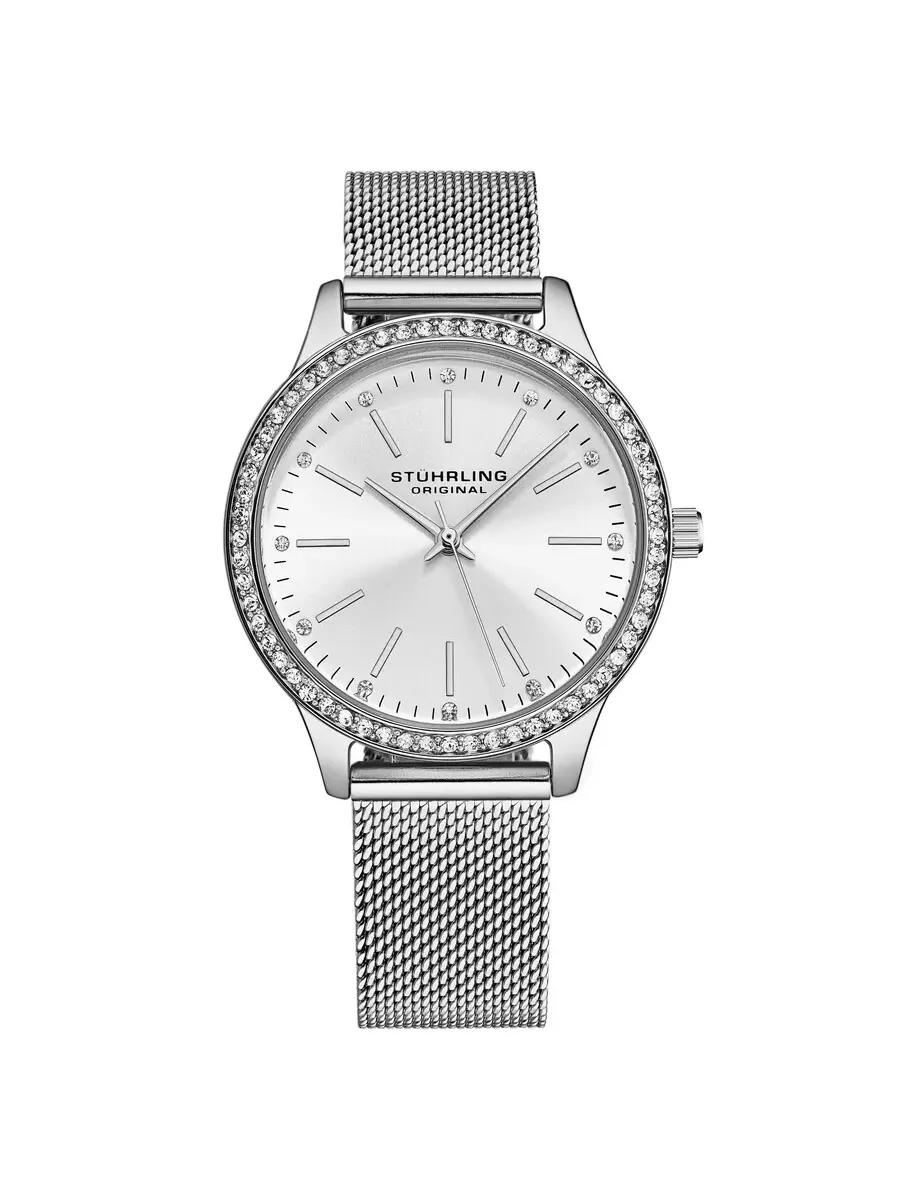 Женские часы Stuhrling Original Symphony Quartz с серебристым циферблатом M18006 — изображение 1 из 3, оттенок серебряный
