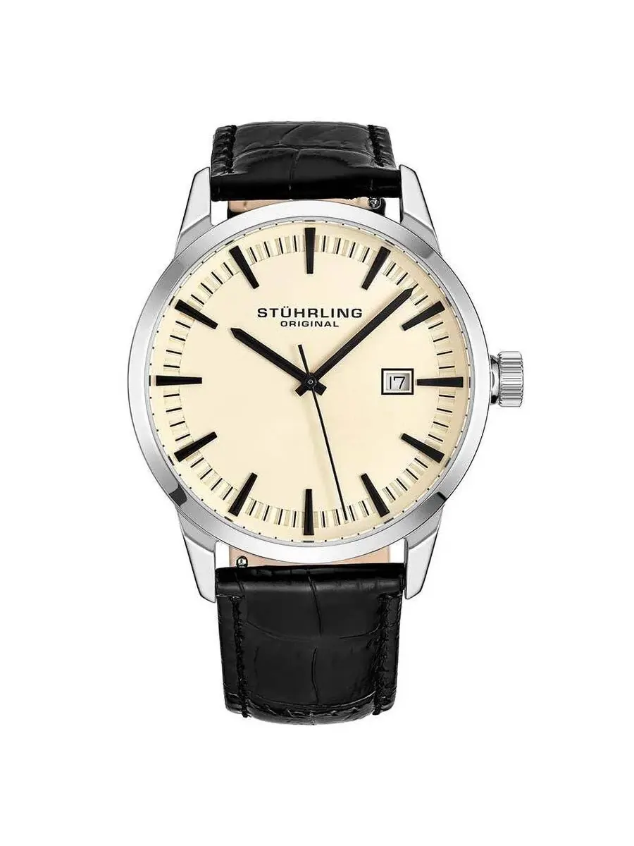 Мужские часы Stuhrling Original Symphony с белым циферблатом M15296 — изображение 1 из 1, оттенок серебряный