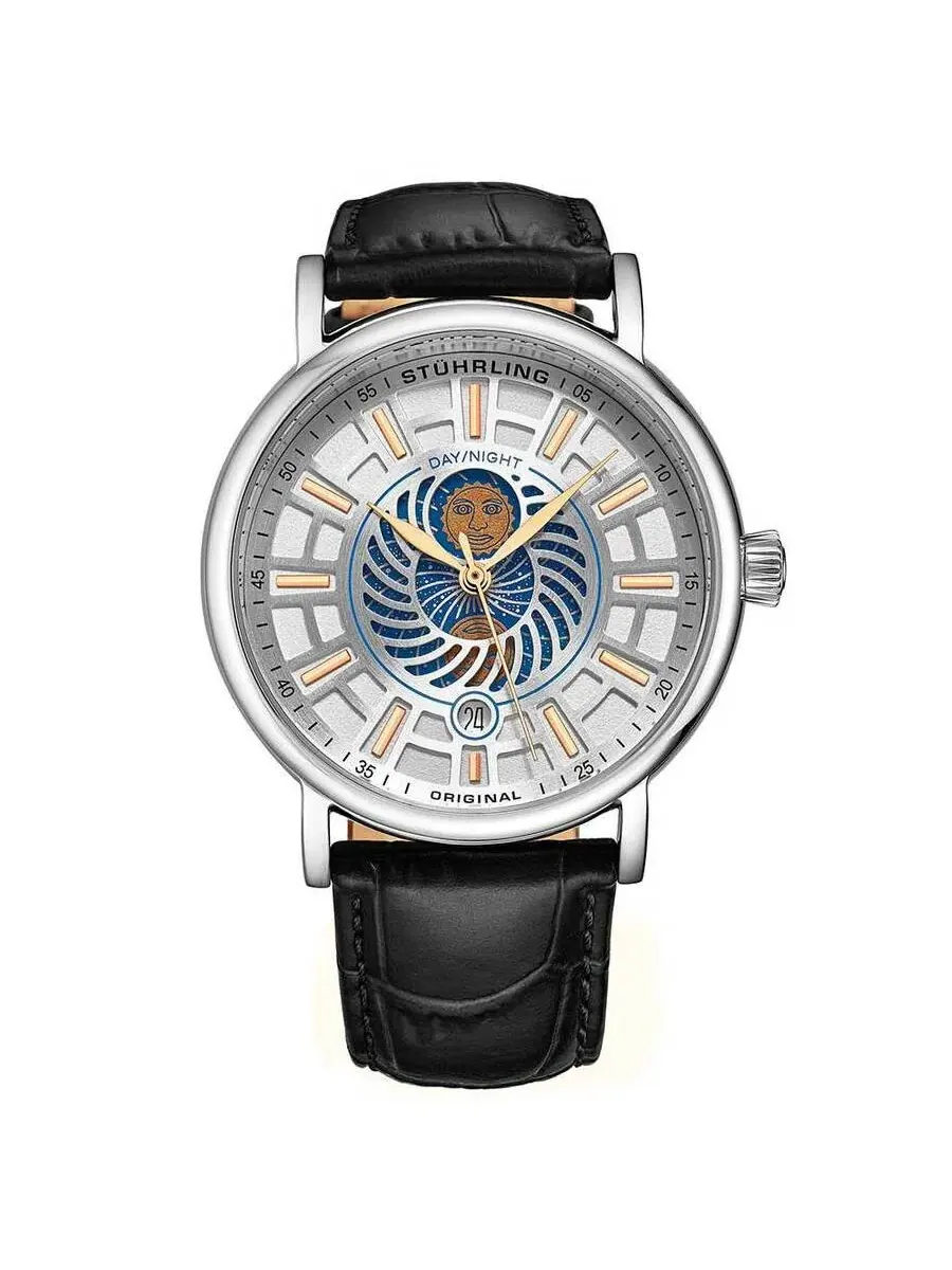 Мужские часы Stuhrling Original Symphony с белым циферблатом M15530 — изображение 1 из 1, оттенок серебряный