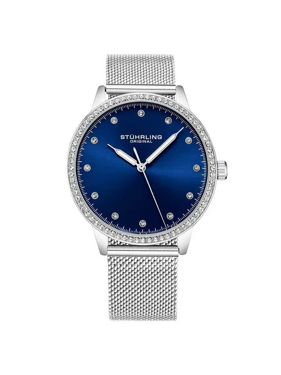 Женские часы Stuhrling Original Vogue с синим циферблатом M15606 — изображение 1 из 1, оттенок серебряный