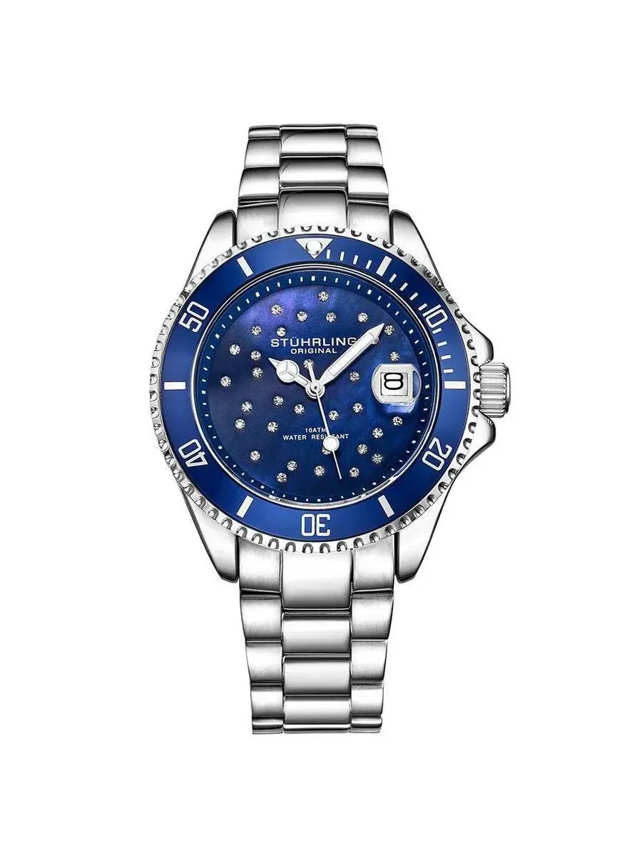 Женские часы Stuhrling Original Vogue с синим циферблатом M15869 — изображение 1 из 1, оттенок синий