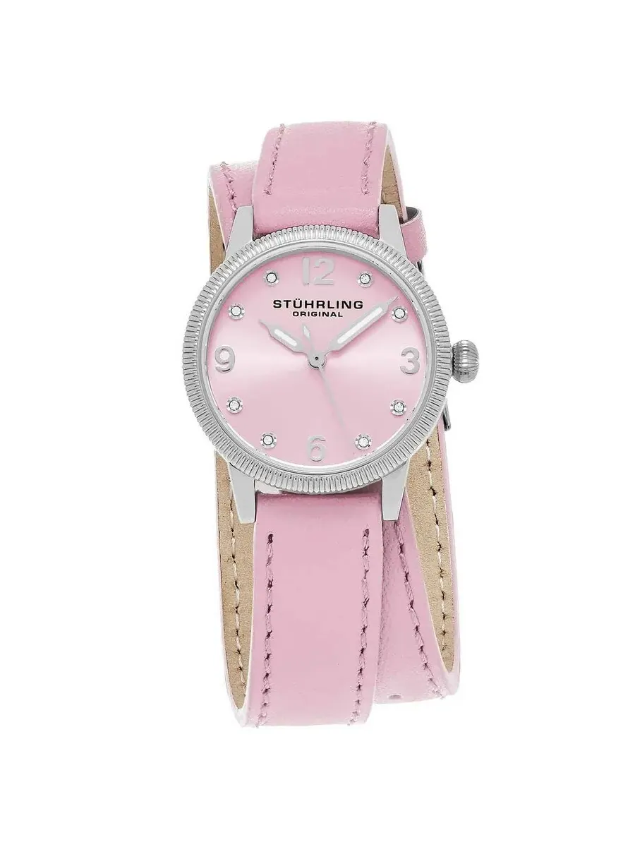 Женские часы Stuhrling Original Vogue с розовым циферблатом M15357 — изображение 1 из 1, оттенок серебряный