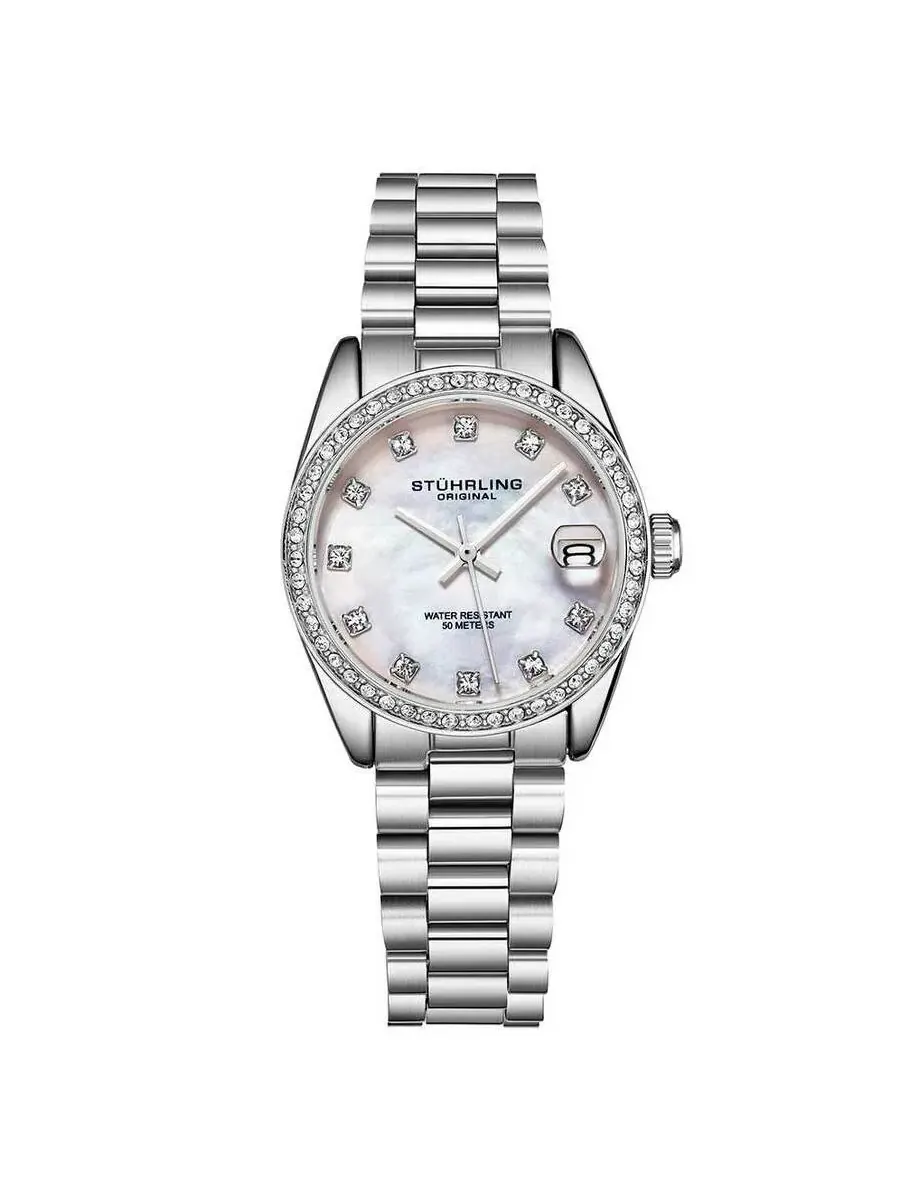 Женские часы Stuhrling Original Vogue с серебристым циферблатом M15700 — изображение 1 из 1, оттенок серебряный