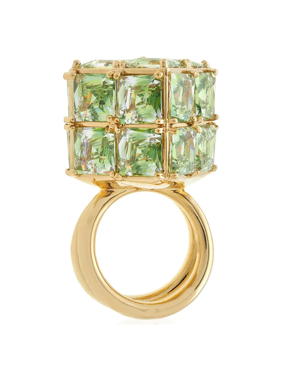 Женское коктейльное кольцо Swarovski Curiosa — изображение 1 из 3, оттенок зеленый