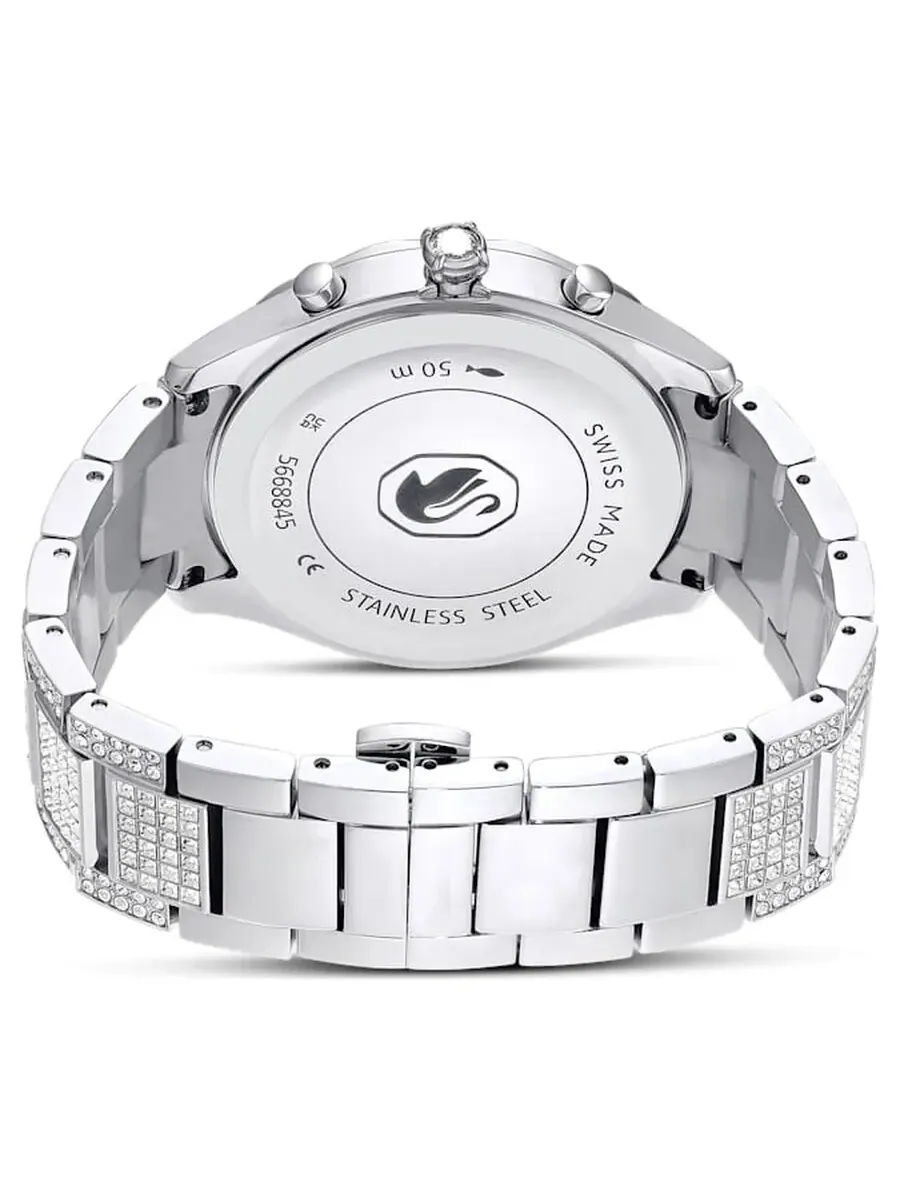Часы Swarovski Dextera Lux с кварцевым хронографом и кристаллами 5668845 — изображение 3 из 3, оттенок серебряный