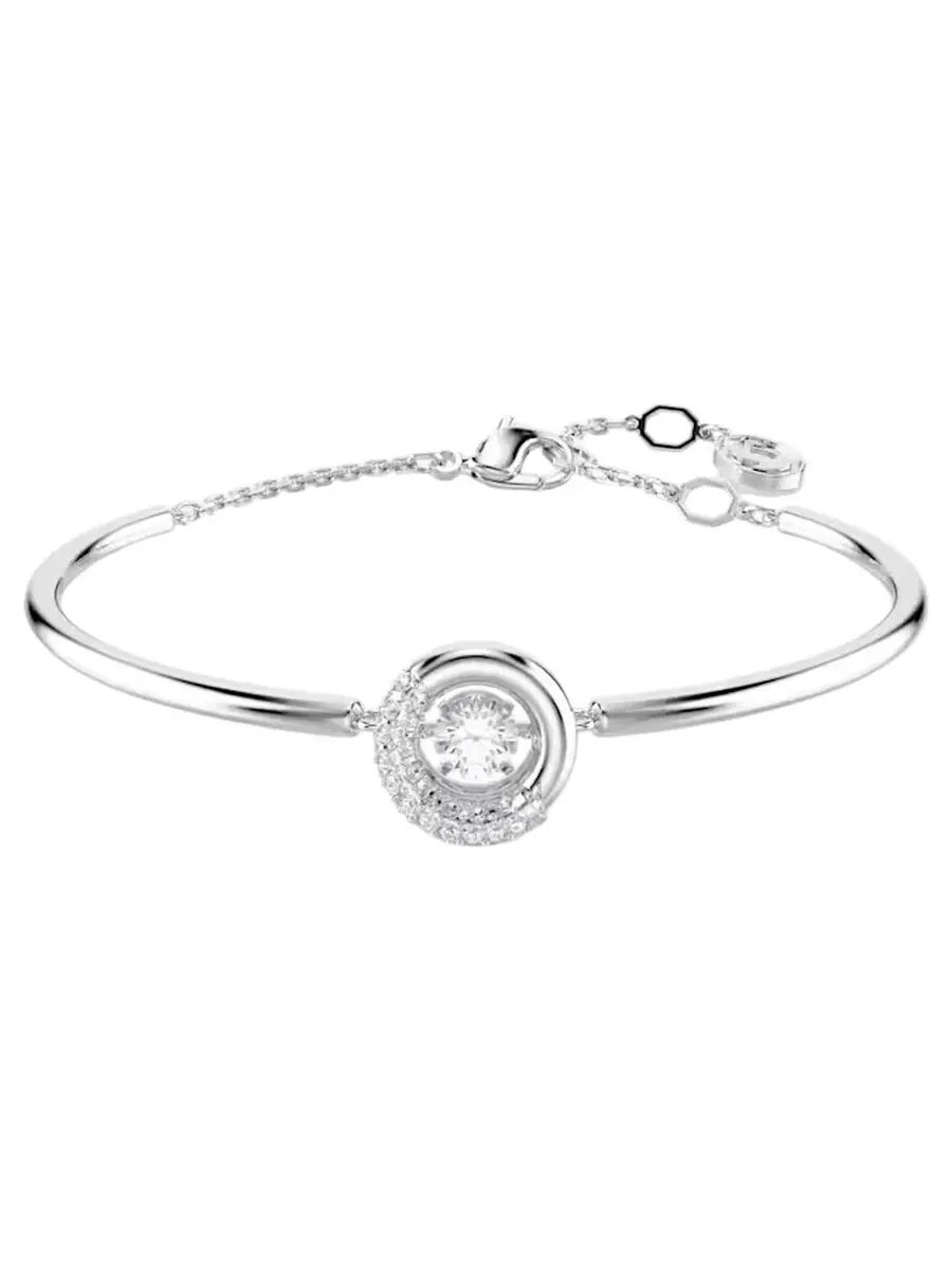 Браслет Swarovski Dextera с круглым огранкой, родиевым покрытием — изображение 1 из 2, оттенок белый