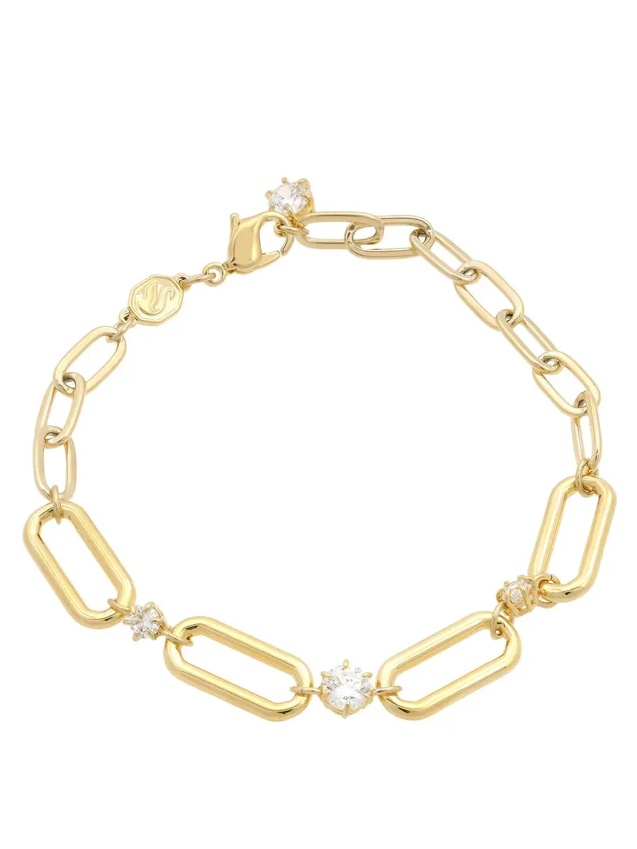 Браслет-цепочка Constella с золотым напылением от Swarovski — изображение 1 из 4, оттенок белый
