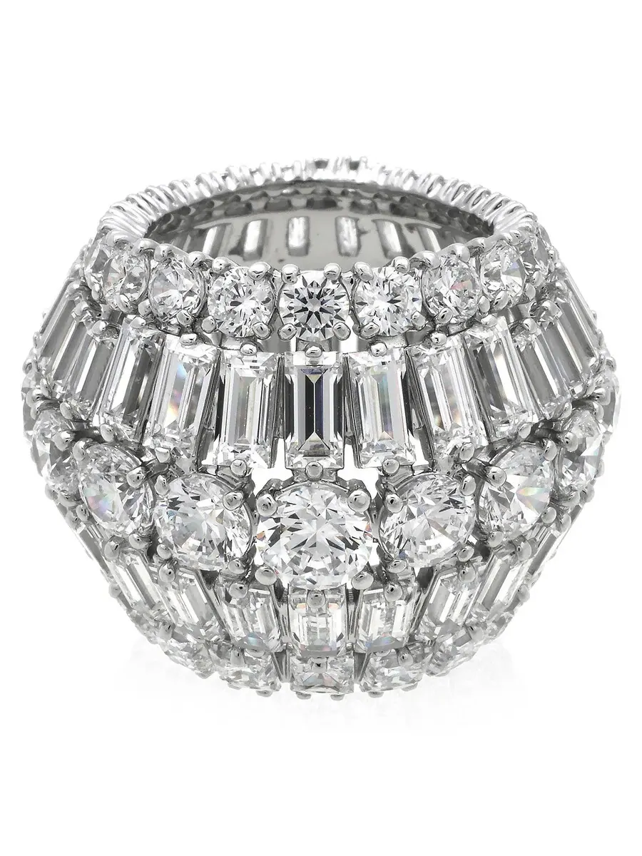 Коктейльное кольцо Swarovski Hyperbola — изображение 1 из 3, оттенок белый