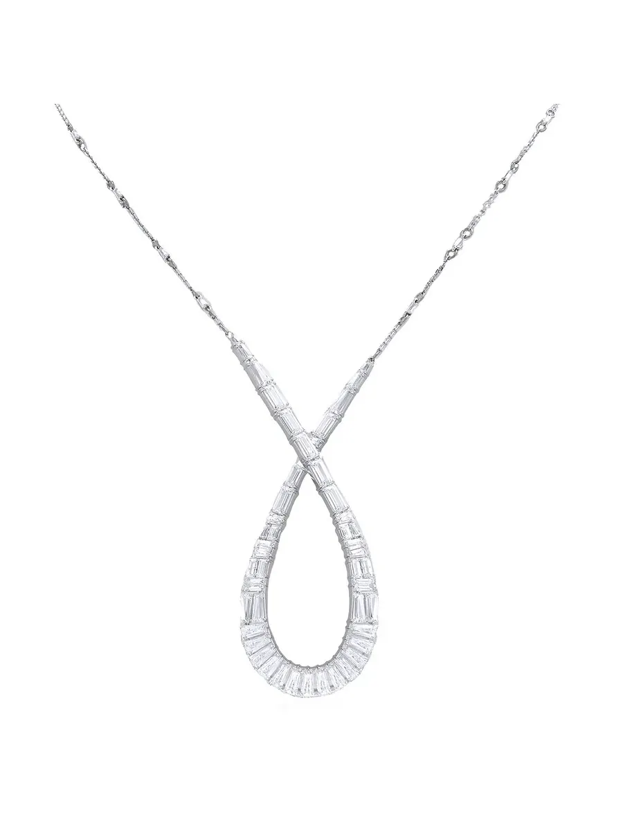 Кулон Swarovski Hyperbola L, родиевое покрытие, блестящий белый цвет — изображение 1 из 4